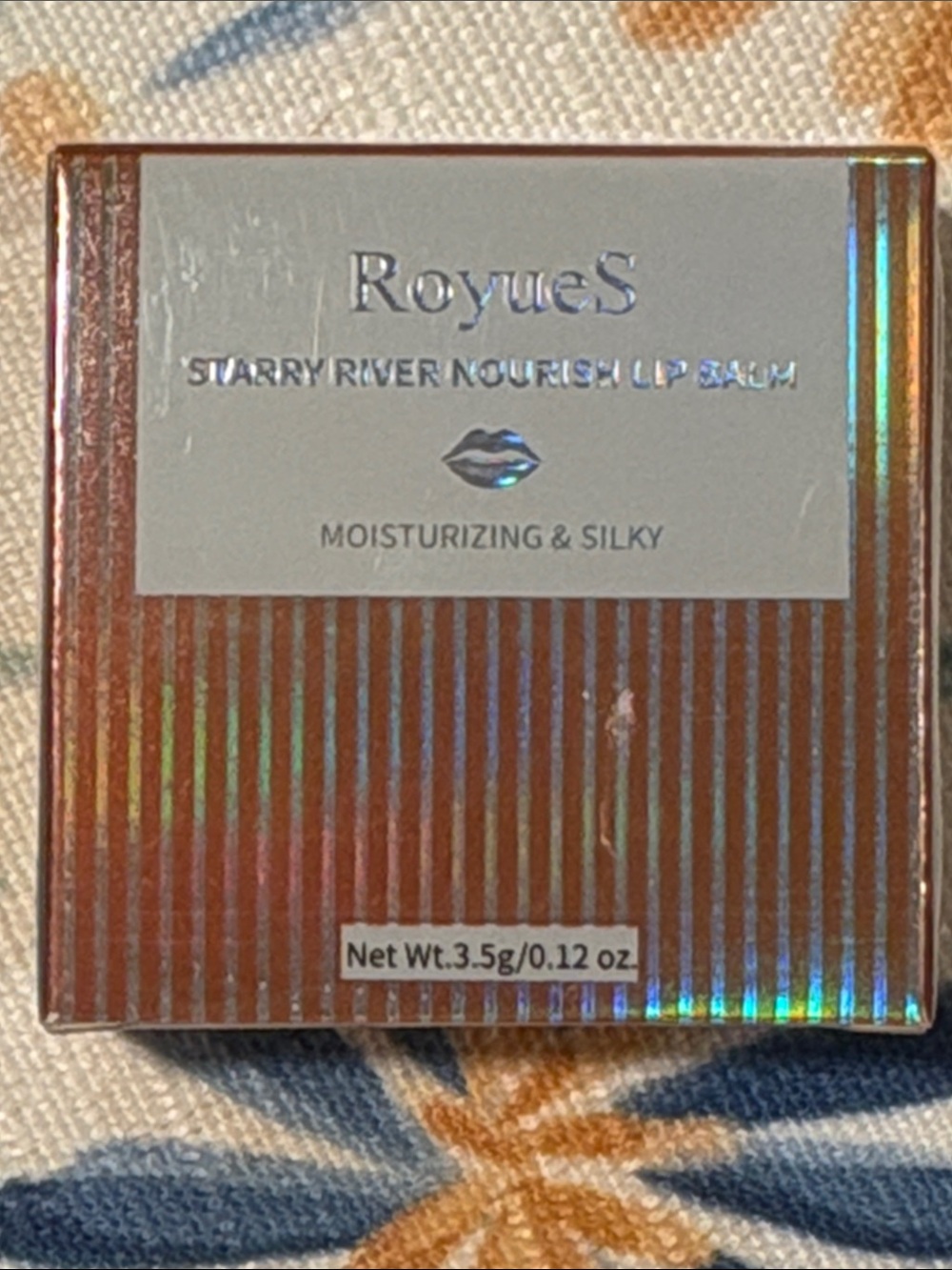 RoyueS Starry River Nourish Lip Balm - Shimmery Rose Gold Box